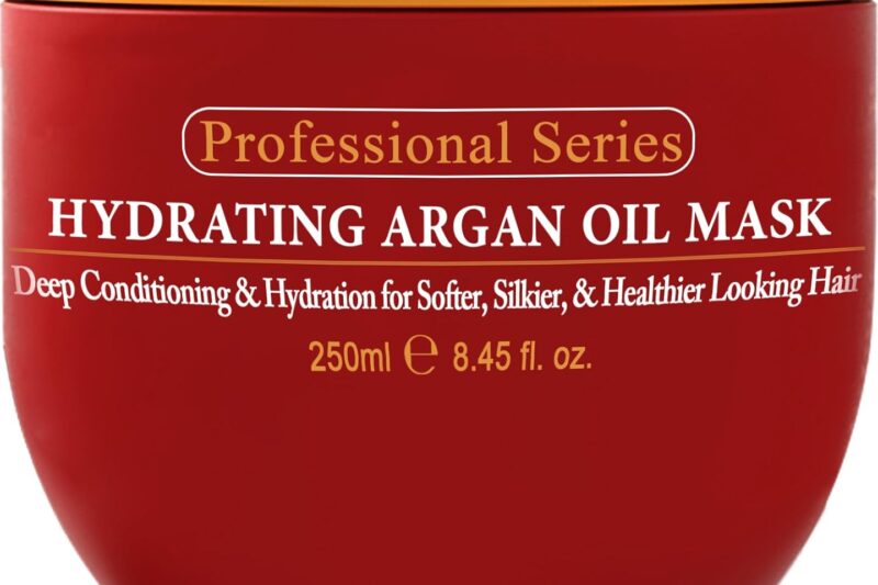 Arvazallia Hydrating Argan Oil Hair Mask and Deep Conditioner for Dry or Damaged Hair (8.45 oz Jar)